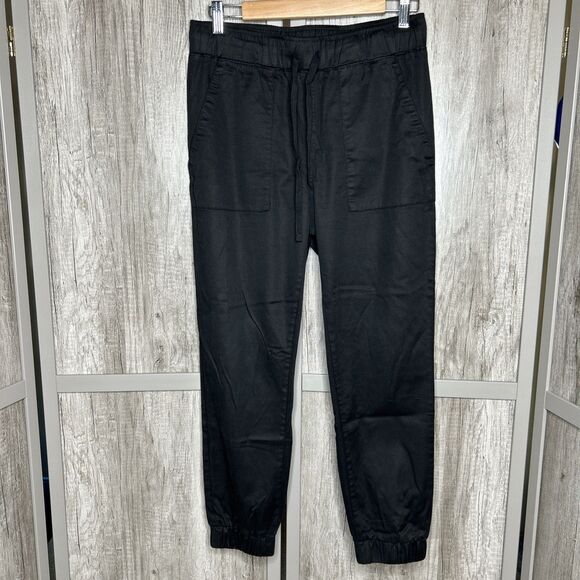 Buffalo Joggers Patch Pockets Elastic Waist Pull On Black Color Size S - Picture 1 of 7
